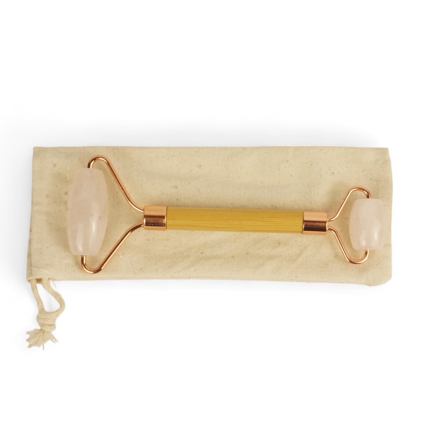 Rose Quartz  Bamboo Facial Roller